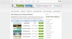 Desktop Screenshot of paydaylisting.com