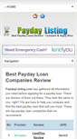 Mobile Screenshot of paydaylisting.com